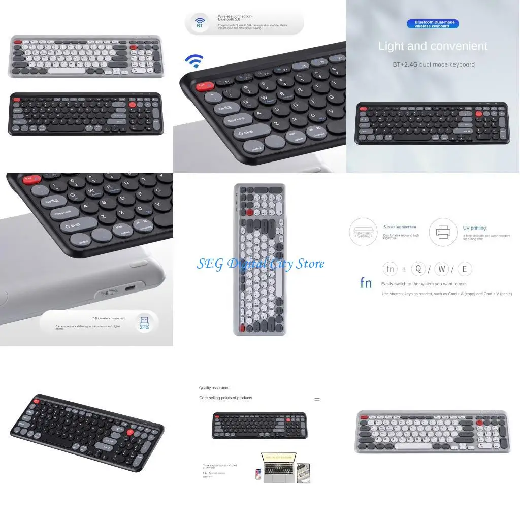 U75B لوحة مفاتيح متقدمة متوافقة مع تقنية 2.4G، اتصال سهل لجميع الأجهزة