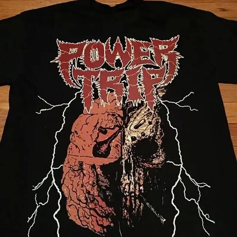 Vtg POWER TRIP Band Full Size 1side T Shirt  TT1529