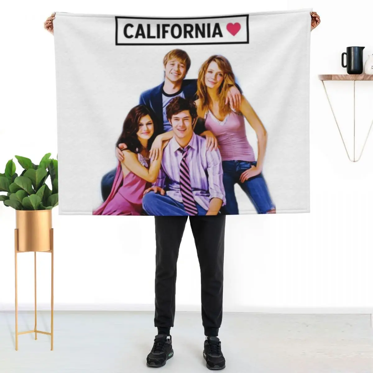 California - The O.C Throw Blanket Shaggy Bed Kid'S Decorative Throw Luxury Throw Travel Blankets