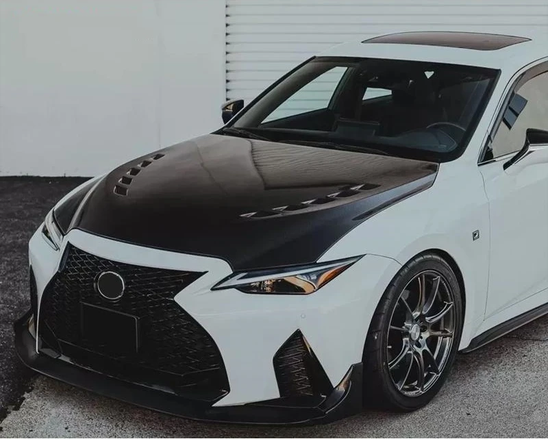 Carbon Hood for Lexus IS 2020-2024 Engine Cover Real Carbon Fiber Car Hood Bonnet Cover V Style