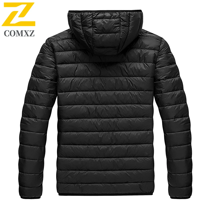 メンズパーカーコート フード付き スリムフィット ビジネスカジュアル 暖かい冬用ジャケット 防風 アウトドア 旅行 スキー 防寒 ショート丈 ダウンジャケット