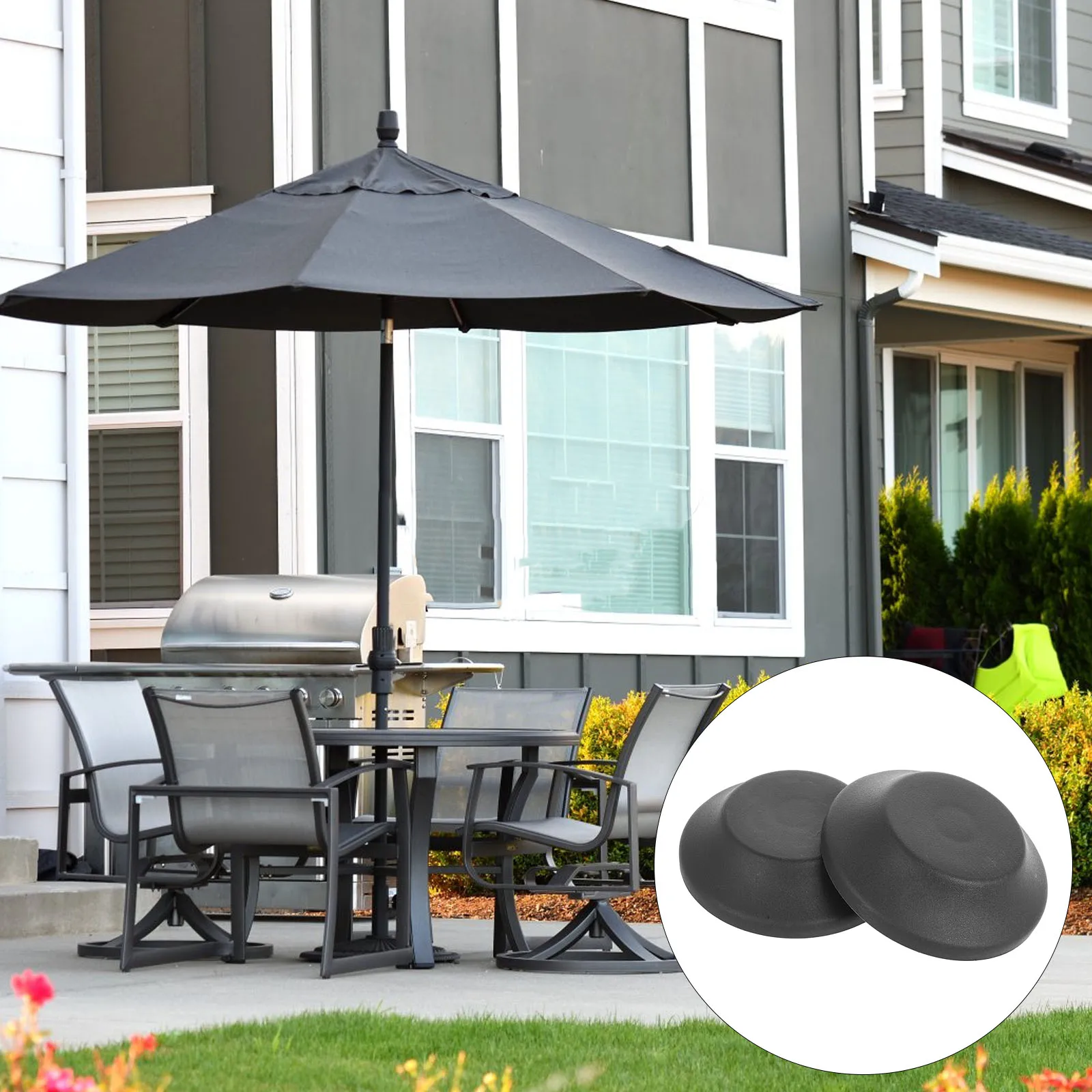 

2 Pcs Umbrella Cap Folding Repair Accessories Top Outdoor Replacement Caps Camping Hat End Tip Patio Umbrellas