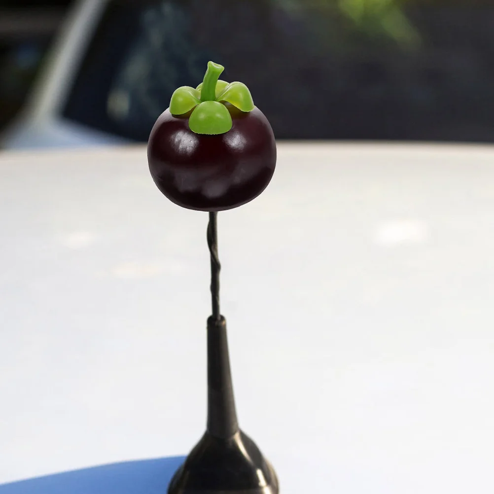 2 قطعة مانغوستين هوائي السيارة القبعات العالية سقف الديكور لطيف الفاكهة السيارات التصميم الخارجي ملحق للمركبة سقف السيارة حلية #5