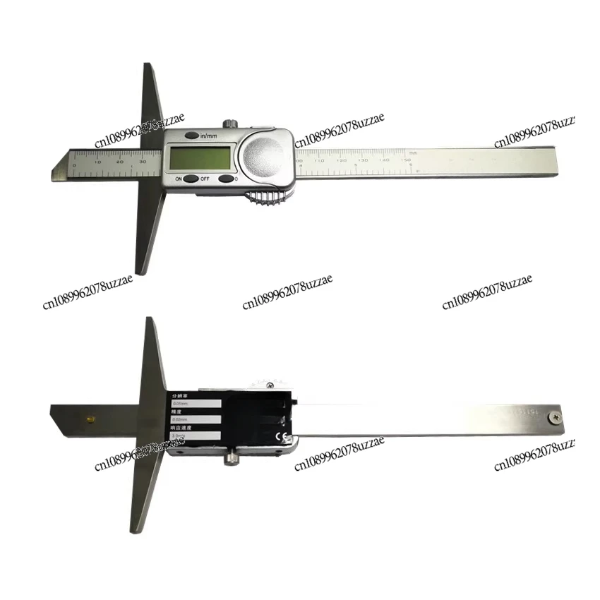 High-precision Electronic Stainless Steel Digital Depth Caliper Waterproof and Oil-proof Depth Gauge, Multi-purpose Depth Gauge