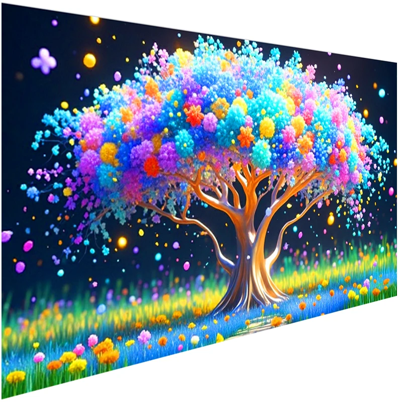 5D DIY Large Diamond Painting colorful dream tree Diamond painting Landscape Wall Art, Full Round Drill, Embroidery Home