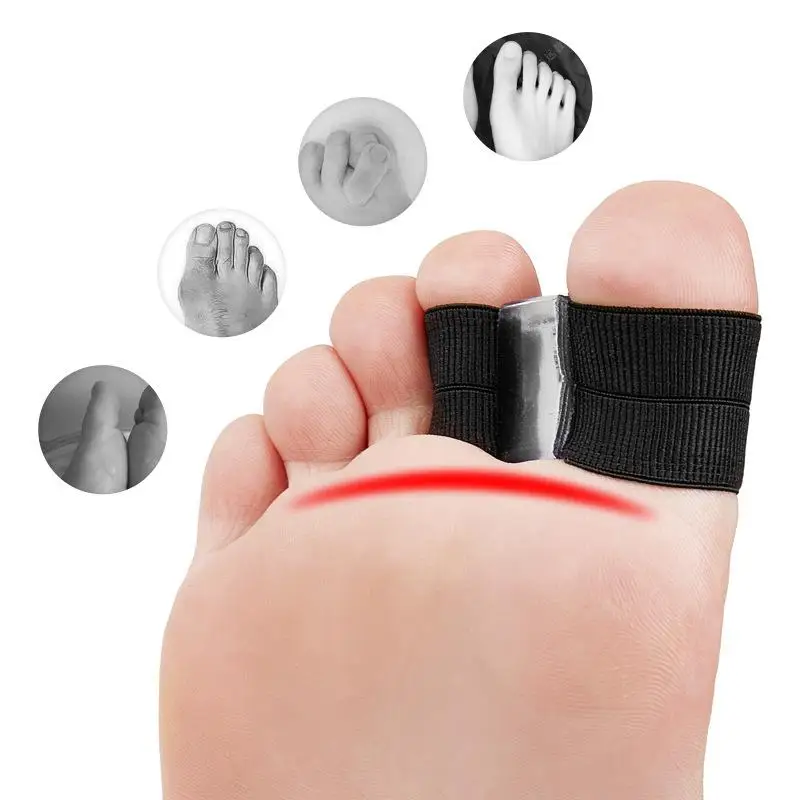 (.) 1pc Toe Splint With Soft Elastic Straps And Stable Support Perfect For Toe Fracture Recovery Pain Relief Daily Walking Use