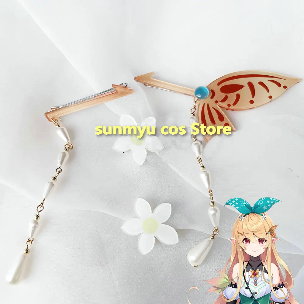 VTuber Pomu Rainpuff Cosplay Headwear Earrings Hairpins Pomu Cosplay VTuber Accessories