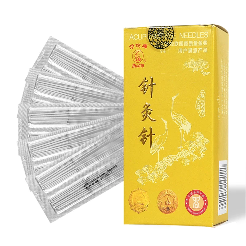 Authentic huatuo silver-plated non-disposable needles 200 pcs reusable Acupuncture needle size 0.25/30/35/40mm