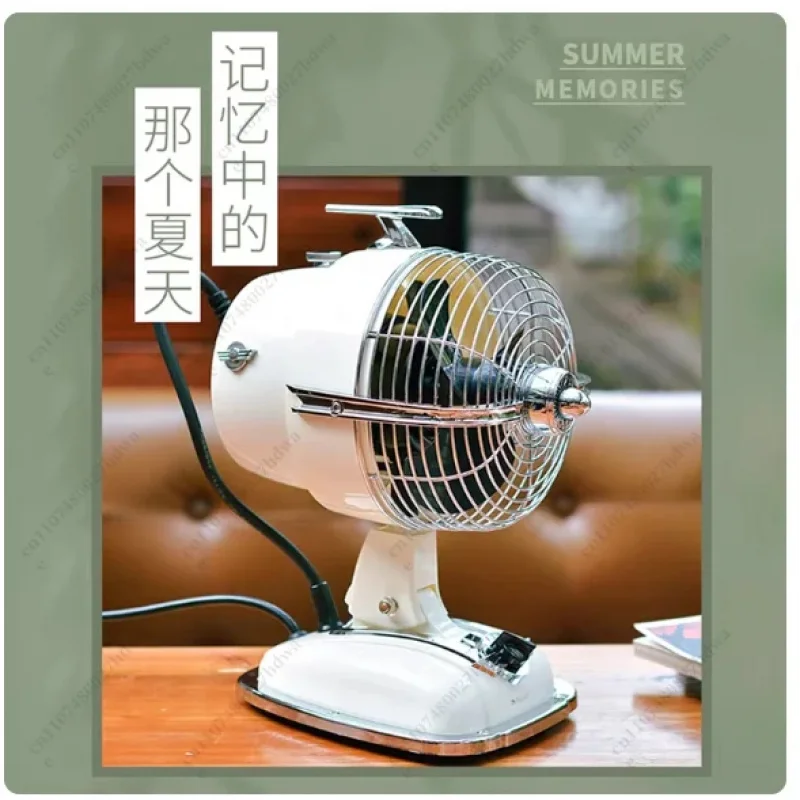 Nostalgic Airplane Style Silent Oscillating Desktop Cooling Fan, Home Table Circulation Decor