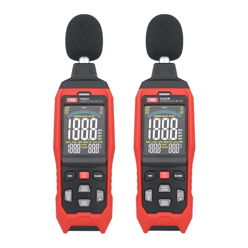 TA652B Noise Measurement Device Industrial Grade Sound Recorder with Data Holder Essentialfor Home Workplace Public Dropship