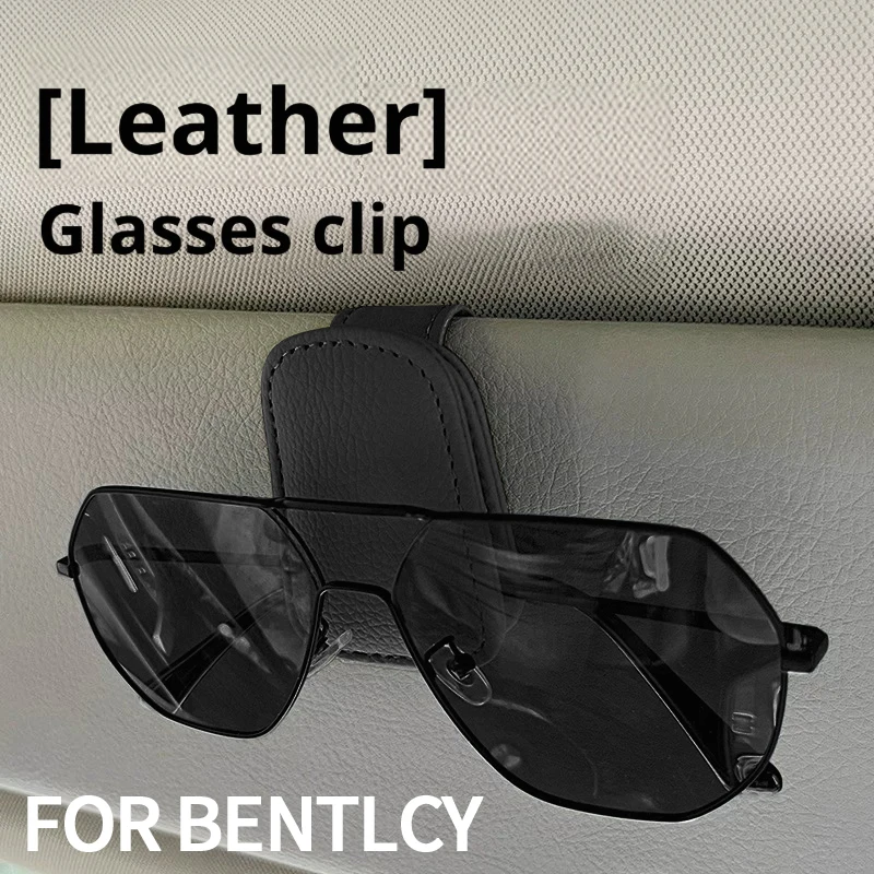 For Bentley Continental GT Flying Spur Arnage Bentayga Car Sun Visor Glasses Clip Sunglasses Holder Car Interior Accessories