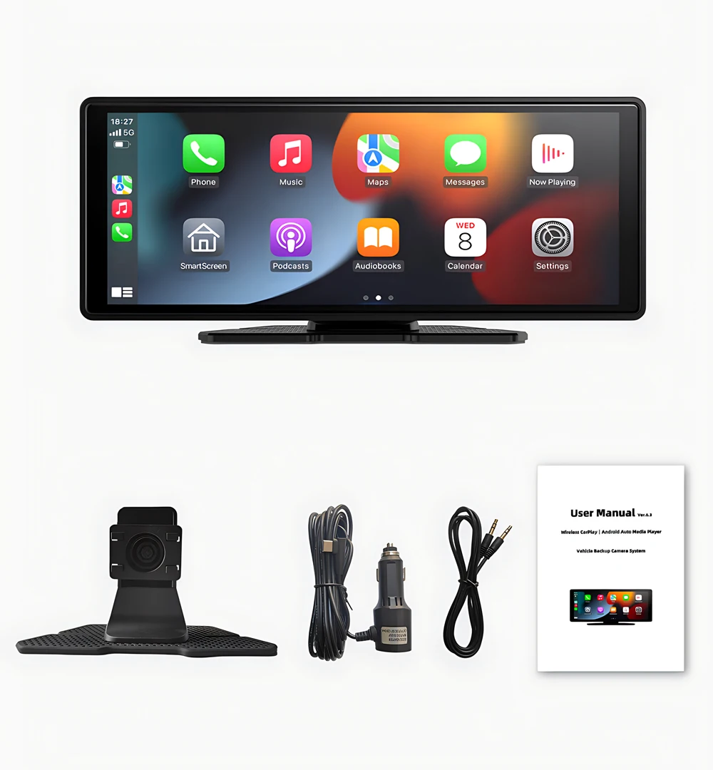 Hot Selling 10.26 Inch  CarPlay Android Auto Multimedia Car Radio Portable Wireless MP5 Player