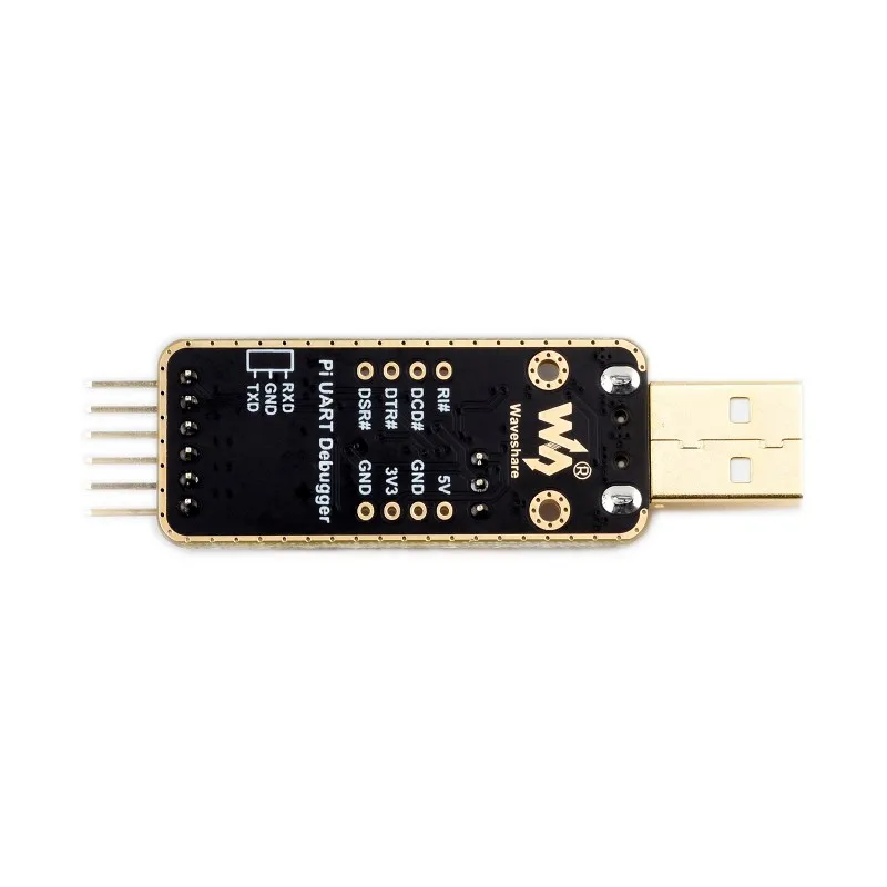 Módulo depurador Waveshare USB a UART para Raspberry Pi 5, puerto tipo A, conector UART integrado, transmisión de alta velocidad baudios