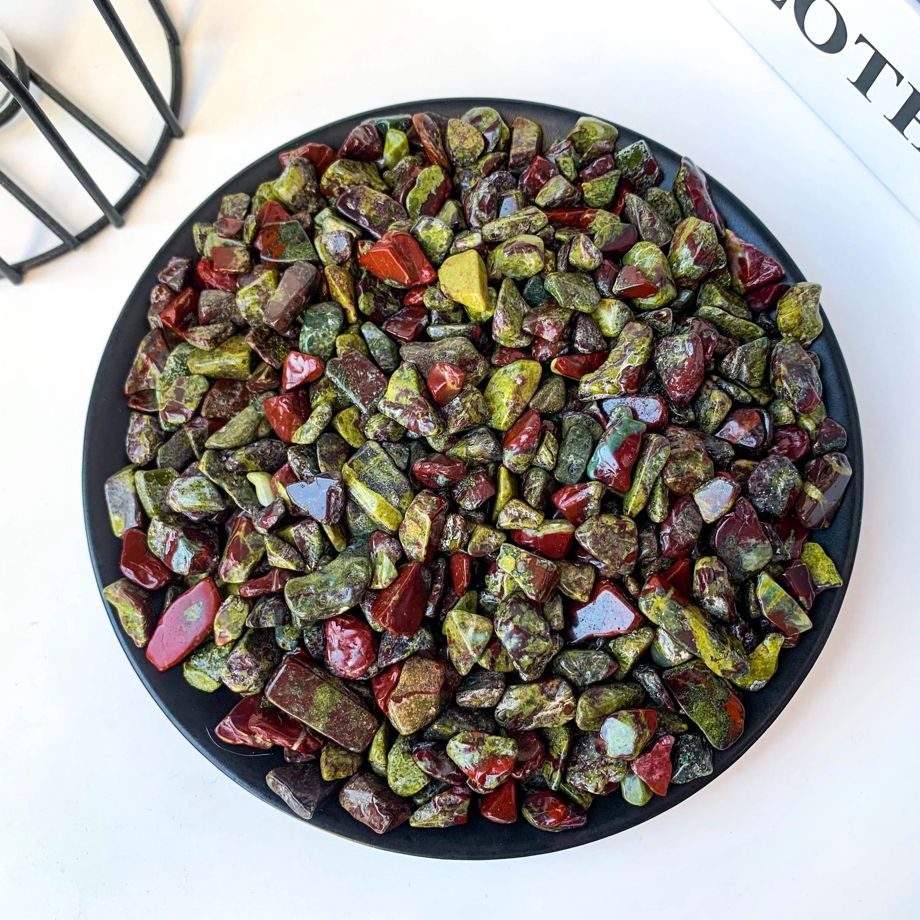 5-9mm Natural Dragon Blood Jasper Crystal Gravel Polished Stone Healing Crystals Jewelry Making Wishing Bottles Indoor Plants