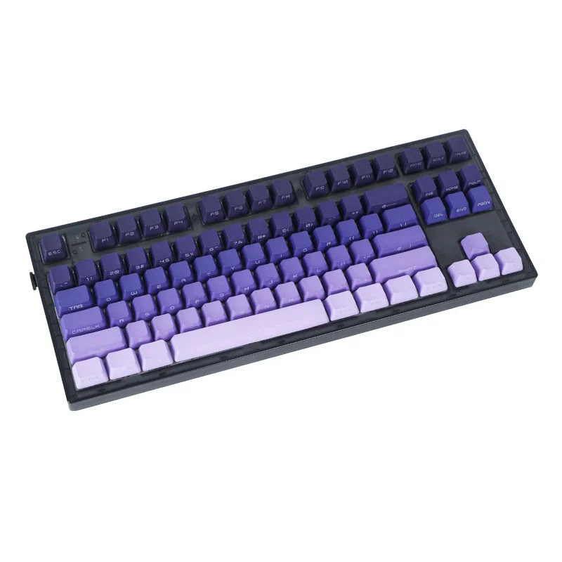 PBT Keycaps for Mechanical Keyboard Blueberries Purple Color OEM Height Double Shot Gradient Side Print Backligh AULA F75 GK61