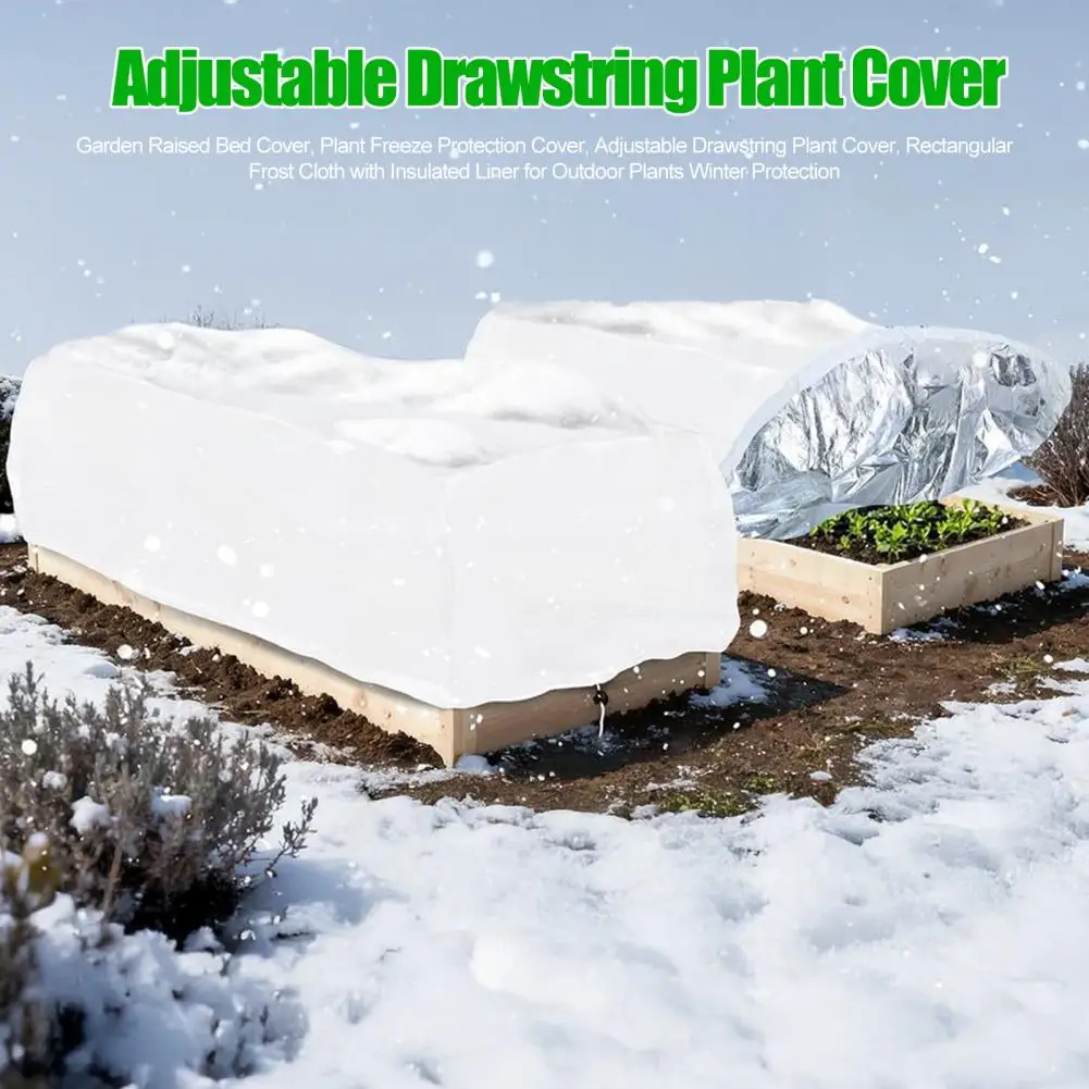 Garden Bed Frost Protection Frost Protection for Vegetables Garden Raised Bed Cover with Insulated Liner Adjustable for Outdoor