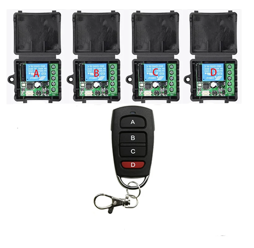 433 ميجا هرتز العالمي لاسلكي للتحكم عن بعد التبديل تيار مستمر 12 فولت 1CH 10A التتابع وحدة الاستقبال RF الارسال 433 ميجا هرتز التحكم عن بعد