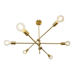 Postmodern Pendant Lights Glass Ball Globe LED Pendant Lamp Nordic Simple Modern Hanging  Iron Rod Pipe Light Fixture