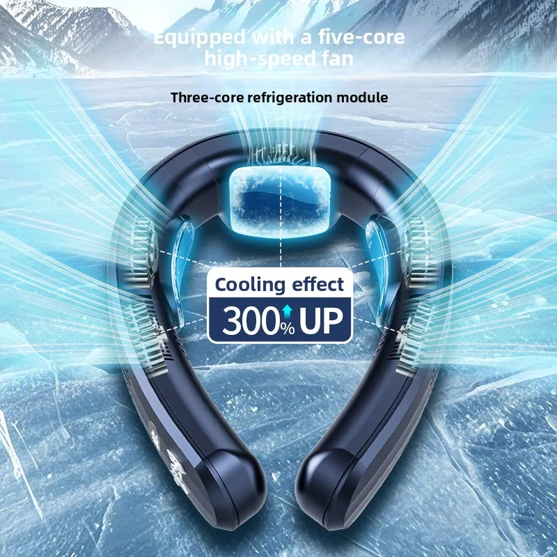 

2025 Модернизированный шейный кондиционер Портативный вентилятор Cool in 3s Перезаряжаемые персональные охлаждающие устройства Вентиляторы для шеи, выдувные холодный воздух