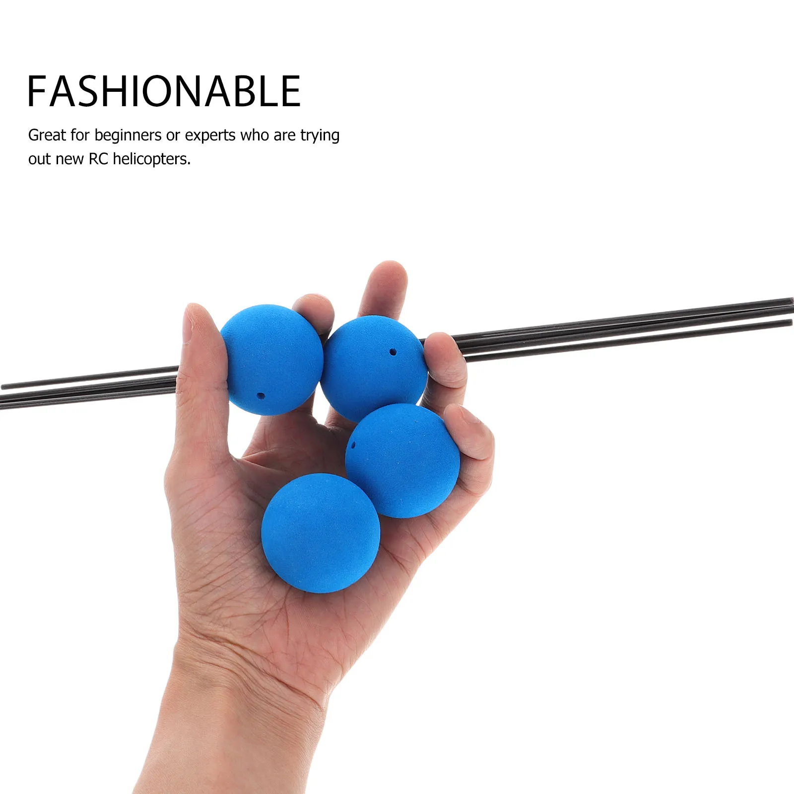 3 ensembles de train d'atterrissage d'hélicoptère Rc, cadre d'entraînement bleu, Kit de balle en mousse, accessoires d'équipement d'entraînement d'hélicoptère Rc, jouet volant pour enfants