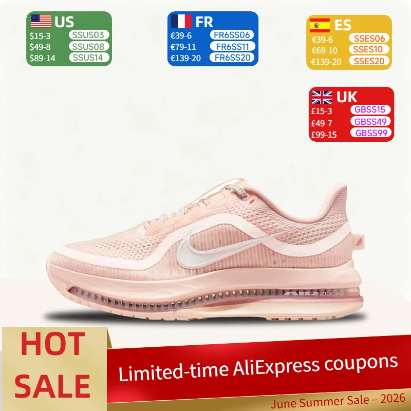 Nike Pegasus Premium Comfortable Casual Breathable Support Long-Distance Running and Sprinting Shoes for Women - Pink HQ2593-801