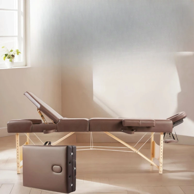 

Thickened Portable Beauty Bed Tri-fold Beauty Chair Wide Massage Bed Portable Tattoo Eyelash Bed