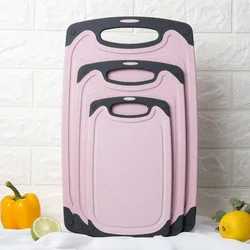 1Pcs Pink Non-Slip Kitchen Meat Fruit Vegetable Cutting Board Food Chopping Block Chopping Board Food Slice Cut Chopping Block