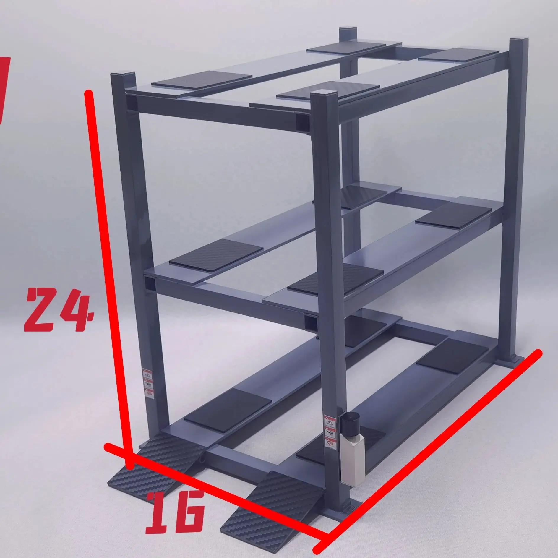 1/18 Model Car 3 Layers Parking Lot Lift Stand Rack Static Shelf