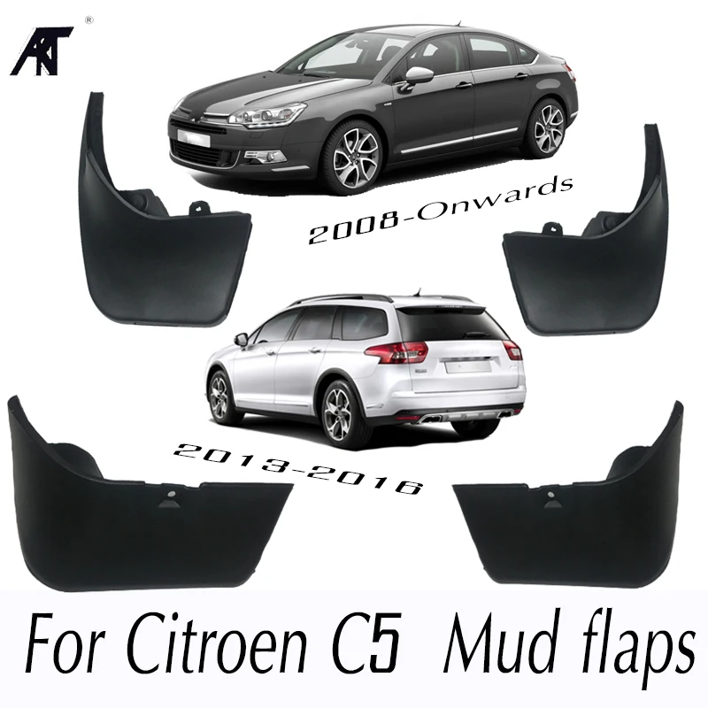 

Set Molded Car Mud Flaps For Citroen C5 2008-Onwards Mudflaps Splash Guards Mud Flap Mudguards Fender 2014 Front Rear 2013 2016