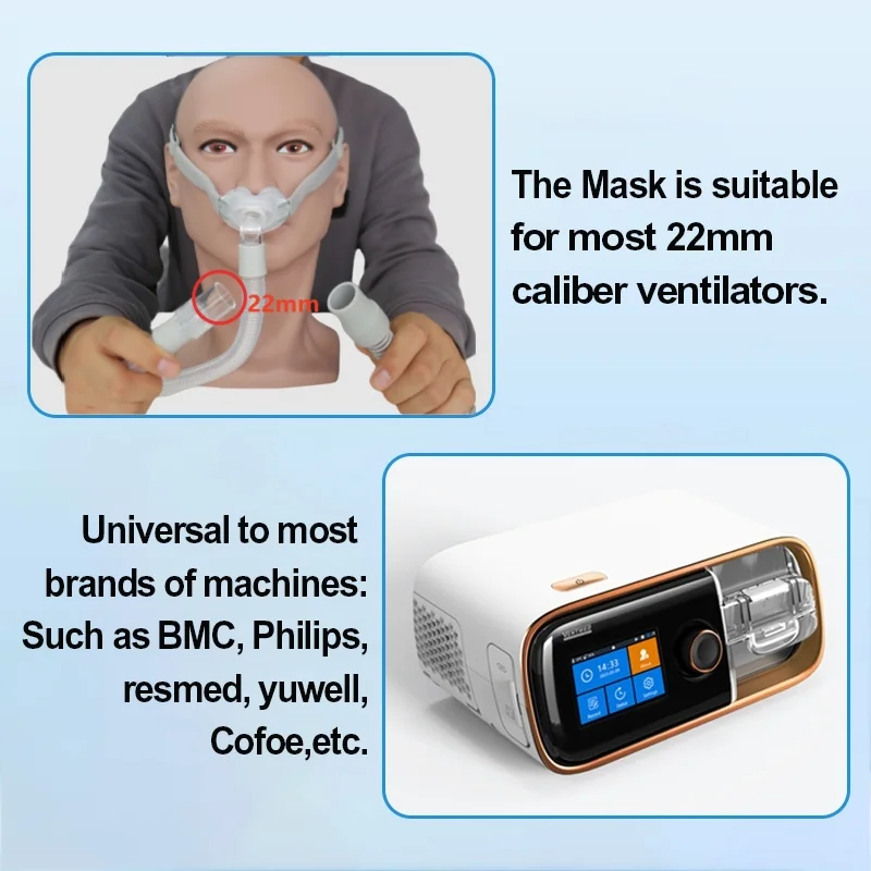 CPAP nose Nasal Mask for CPAP BPAP Machine Anti Snoring Sleep exchange Resmed Airfit P10 Compatible with ResMed& Philips