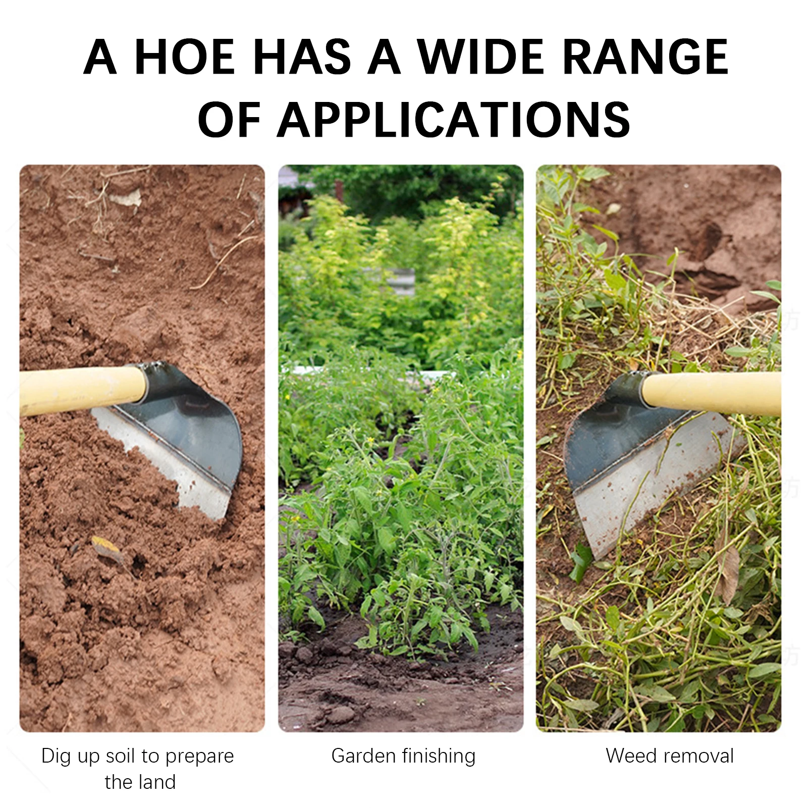 Portable Farm Hoe For Weeds Removing Sturdy Efficient Digging Tool For Farm Work