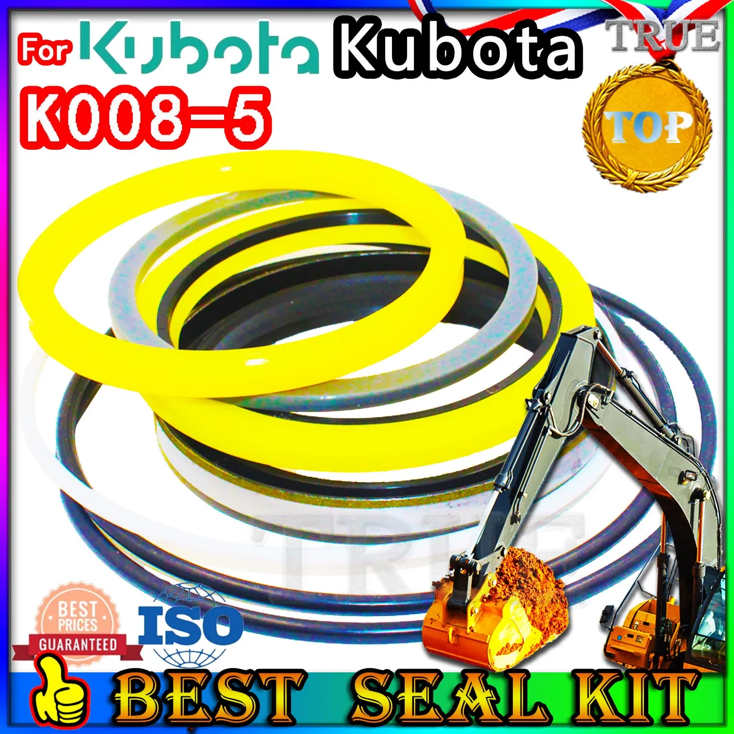 For Kubota K008-5 Oil Seal Excavator Repair Kit Boom Bucket Arm Hydraulic Cylinder K008 5 Orginal nok skf High Quality Motor