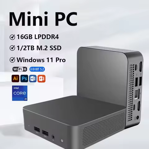 MINI PC Windows 11 Intel Core i9 8950HK/I3 6100 16GB RAM 1TB SSD WIFI 6 BT5.2 4K HD Mini Gaming office study Pc