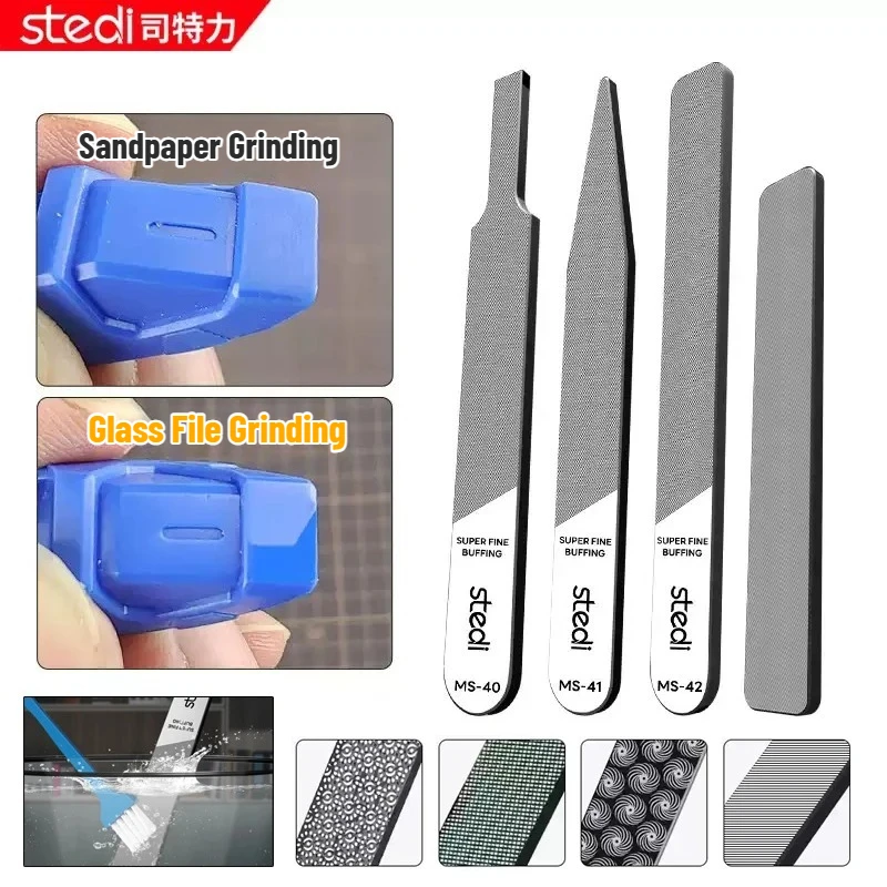 Stedi Glass File Grinding Polishing Tool for Gundam Mirror Finish Washable #320~#10000 Grit Resin Kits Military Models Hobby