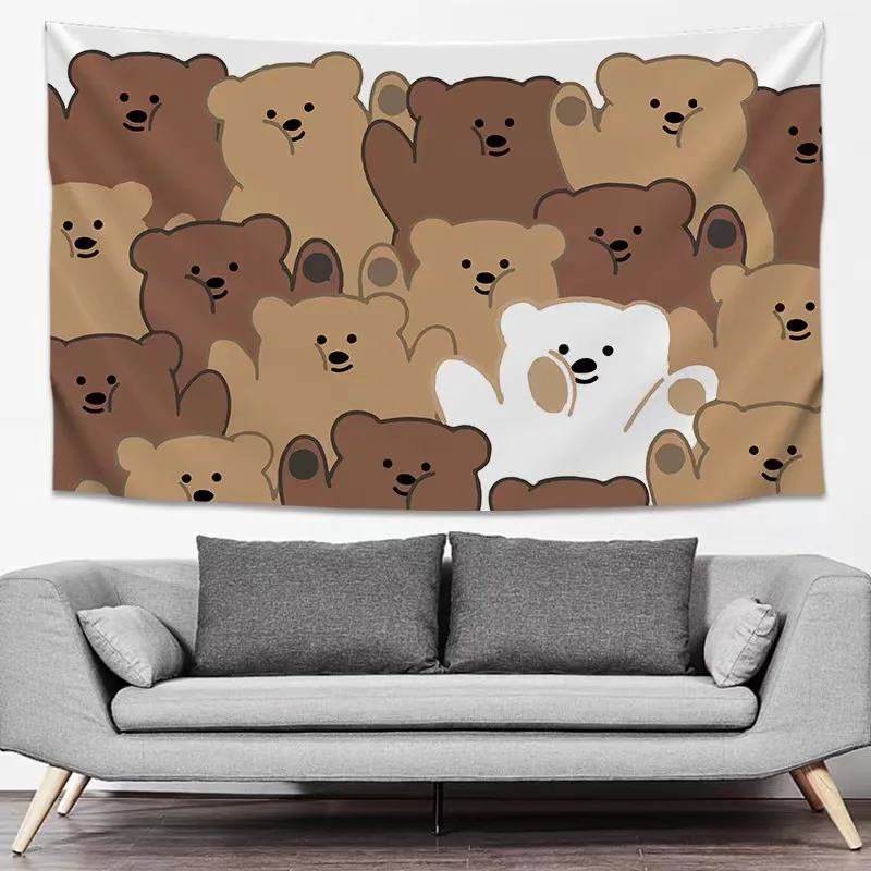 Cartoon niedlichen Welpen Wandteppich Schlafzimmer Wohnzimmer Nachttisch hängen Tuch Zimmer Transformation Wandteppich Wand Tuch Hintergrund