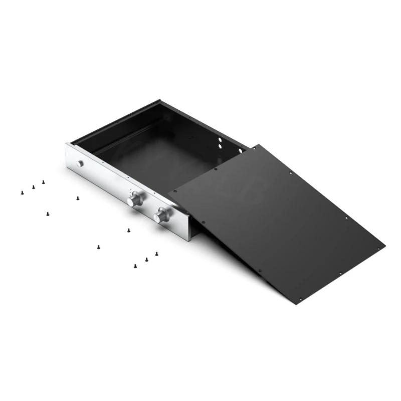 KYYSLB 430*70*308 مللي متر مكبر صوت الهيكل لتقوم بها بنفسك الضميمة صندوق الصوت المنزلي جميع الألومنيوم 4307 Preamp قذيفة