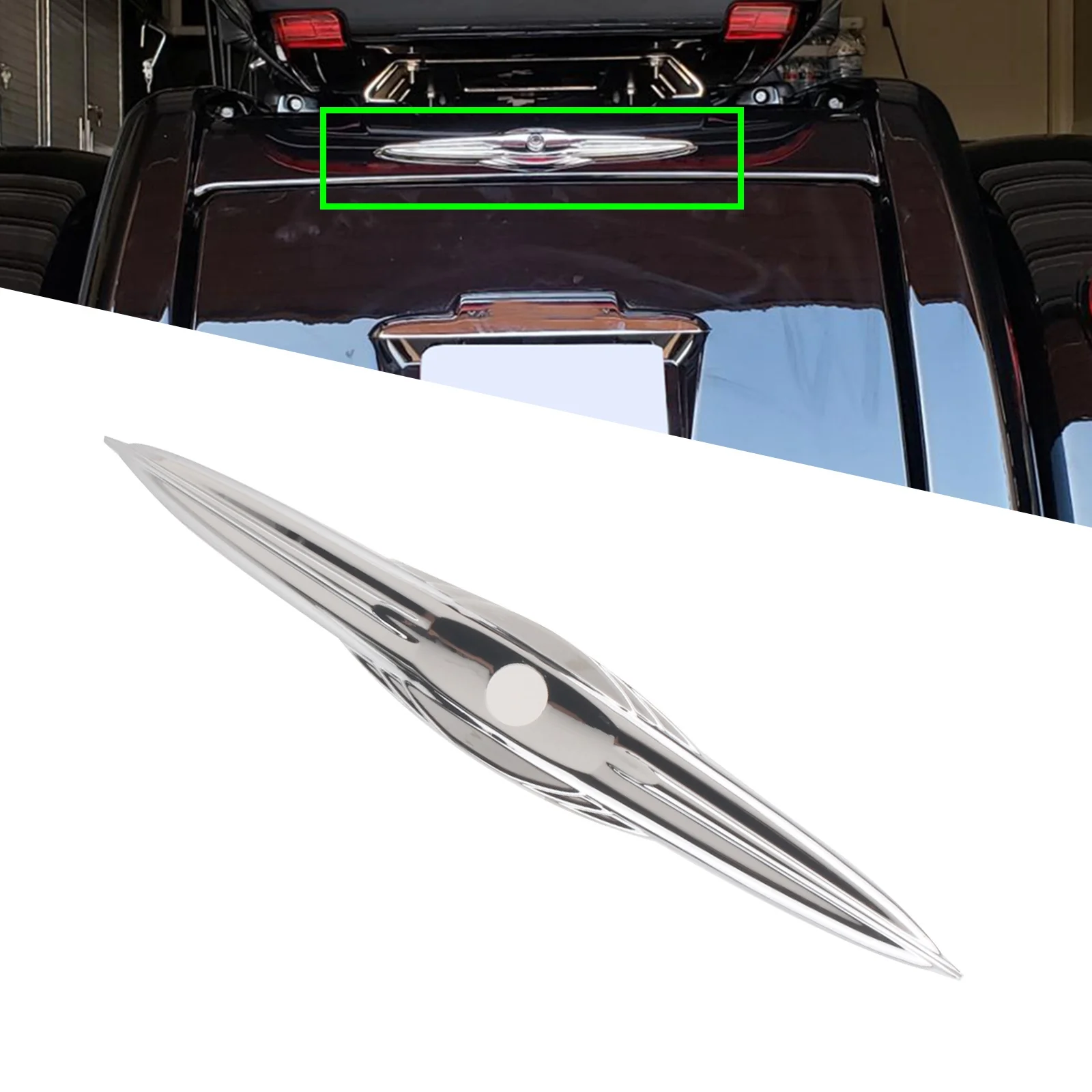 Rear Trunk Latch Accent Trim Fit For Harley Street Tri Glide Trike FLHXXX Black For Harley FLHXXX Street Glide Trike