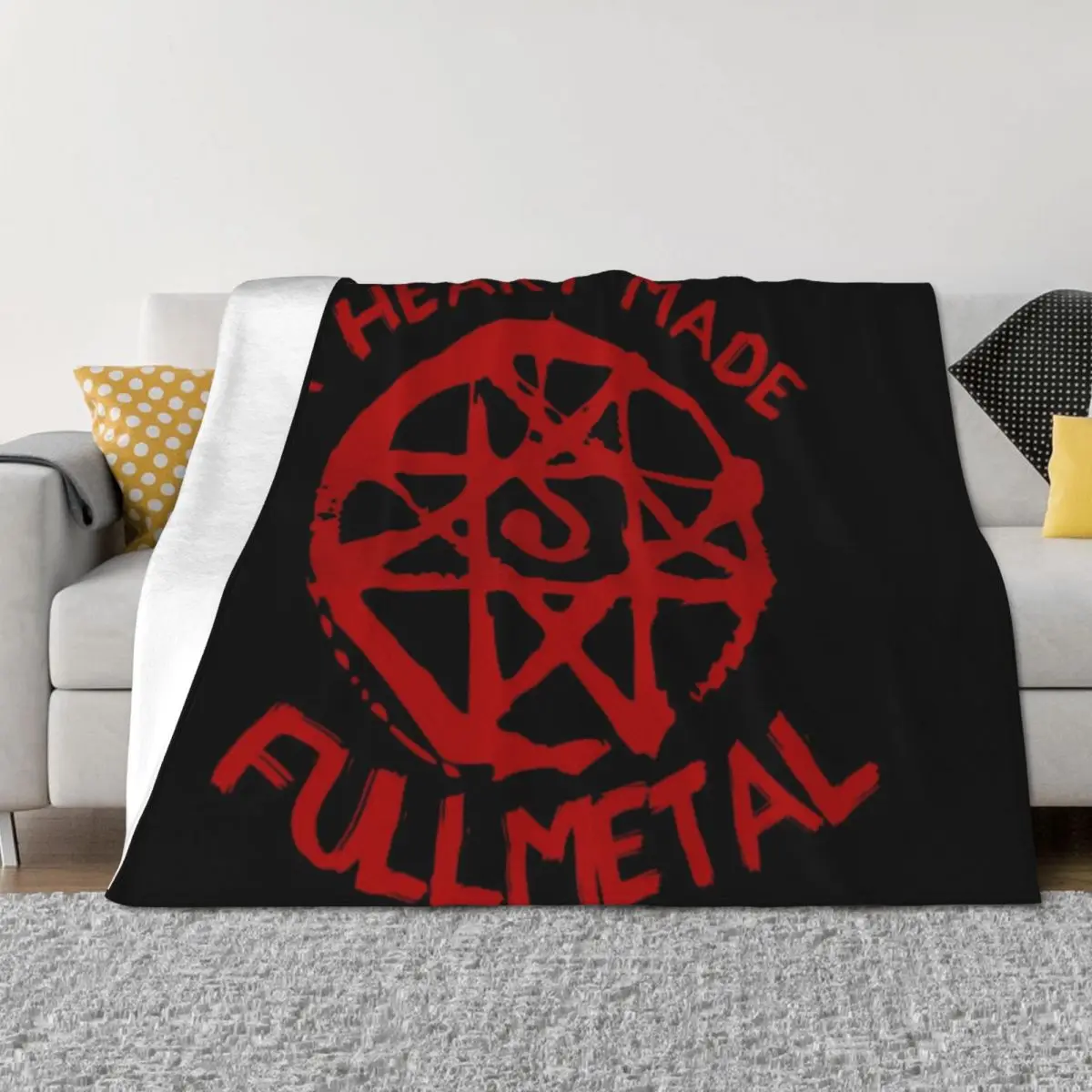 

A Heart made Fullmetal Throw Blanket Sofas For Decorative Sofa Luxury Designer decorative Blankets