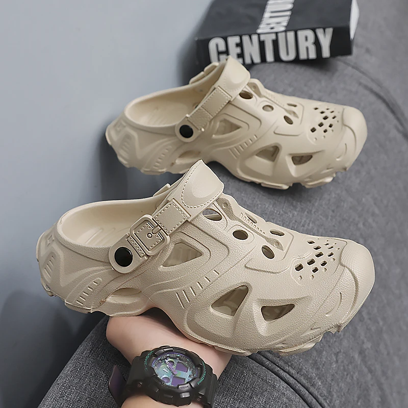 

Модные и легкие пляжные сандалии с толстой подошвой, два способа ношения, для мужчин и женщин, на лето