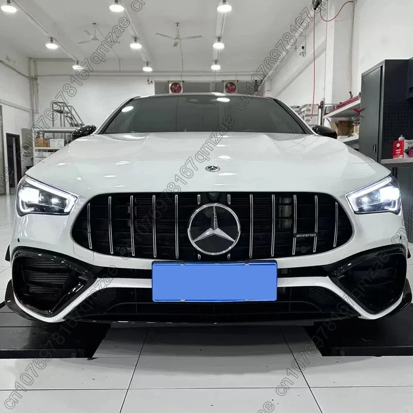 GT Style Grille Grill For Mercede Benz CLA AMG W118 C118 CLA180 200 250 CLA45 35 2019-2023 Car Front Racing Grill Tuning Kits