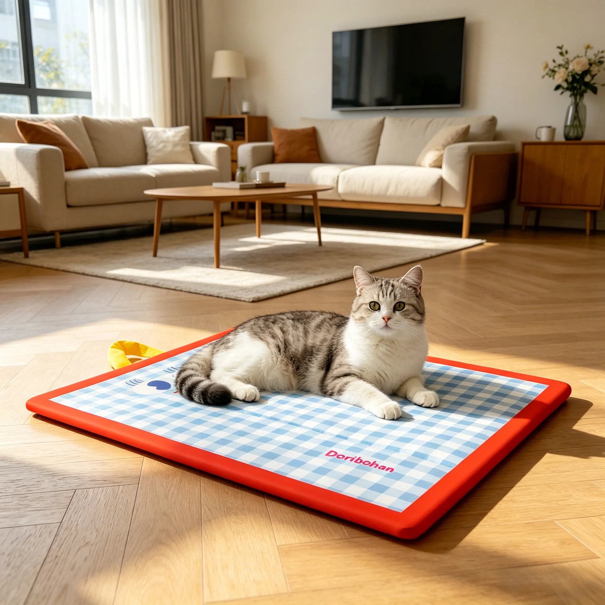 All Season Cooling Pet Mat: Waterproof & Reversible for Hot Weather - Breathable Bed Liner Pad for Dogs & Cats in Summer