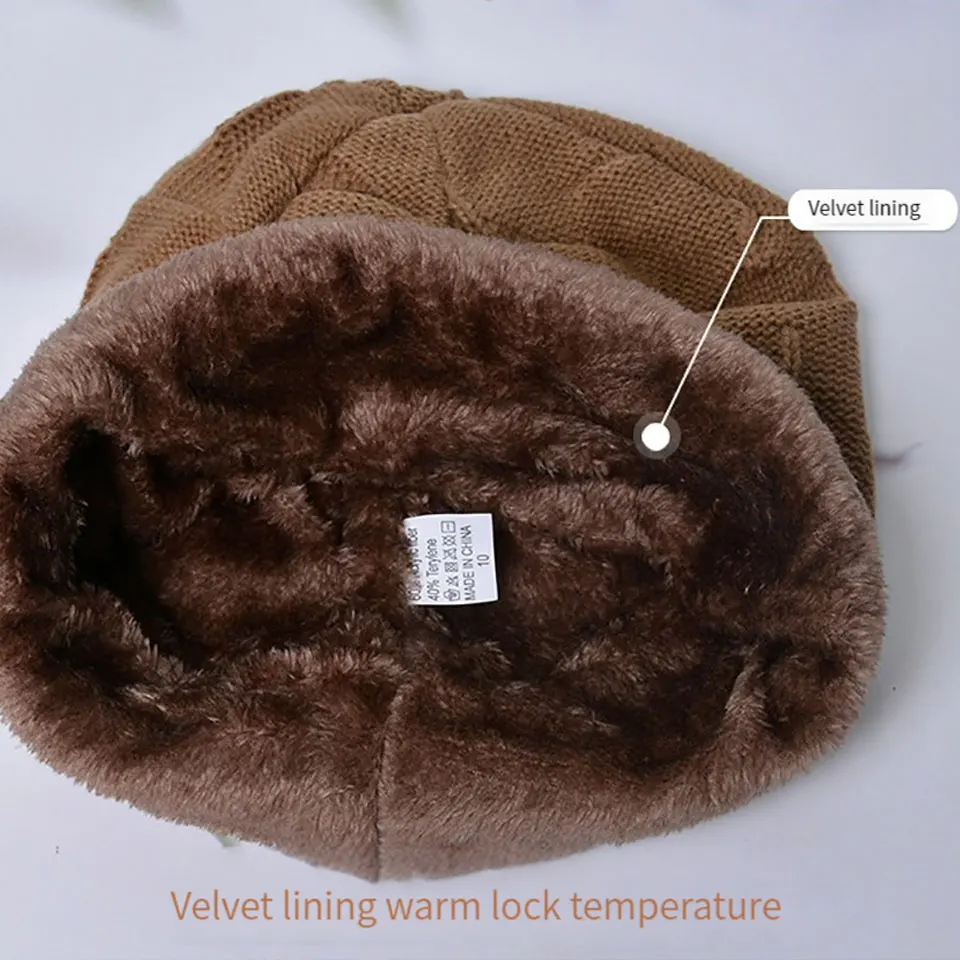 NOFOXO الشتاء قطعتين مجموعة الرجال النساء قبعة وشاح يندبروف سدادات حماية الأذن الصوف بطانة محبوك قبعة صوف البلوز قبعة في الهواء الطلق