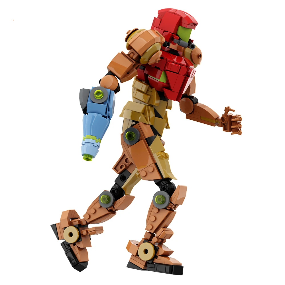 Gobricks MOC Sc-fi gry Metroides Mecha Model robota zestaw klocków high-tech Samus Aran Metroids Idea maszyny klocki zabawka