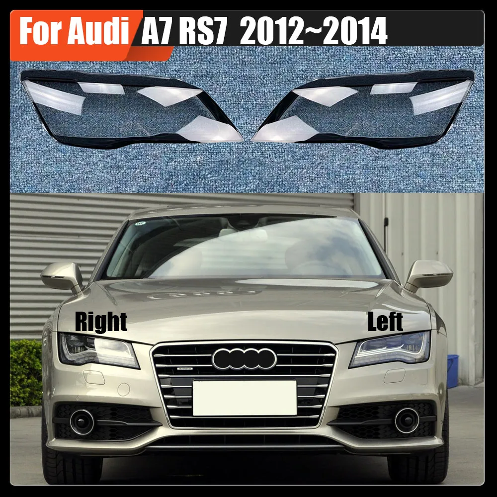 

For Audi A7 RS7 2012~2014 Headlamp Cover Headlight Shell Transparent Lens Plexiglass Replace Original Lampshade