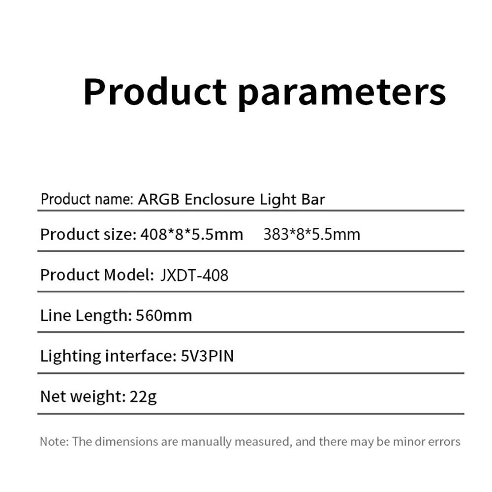 ARGB Computer Chassis LED Light With 5V 3Pin/small 4Pin Square Tube Silicone Colorful Atmosphere DIY Light Strip Computer Lamp