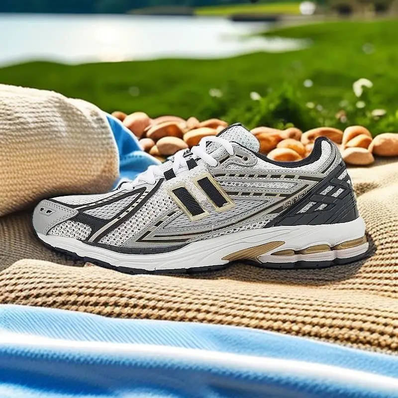 أحذية الركض العصرية للجنسين 1906: أحذية رياضية كاجوال باللون الفضي والأبيض والأصفر