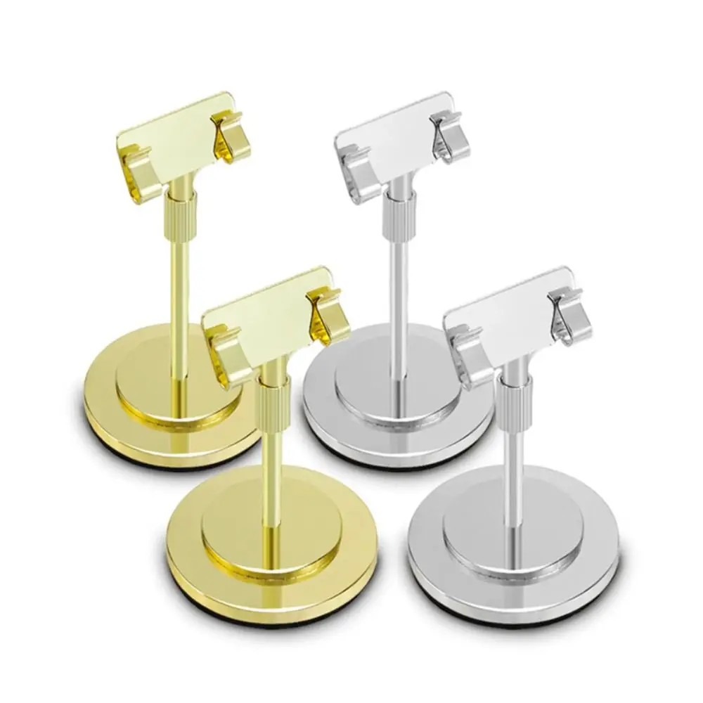 New Stainless Steel Memo Clip Holder Vertical Desktop Decoration Photo Clip Stand 8/12/16cm Table Number Stand Office