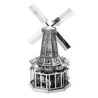 Dutch windmill 3D Metal Puzzle Eiffel Tower DIY Model Building Kit Adult Toys Birthday Gift