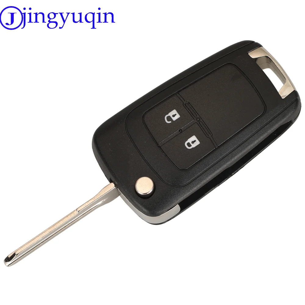 jingyuqin 2/3 Buttons Modified Flip Remote Car Key Shell For Chevrolet Cruze Aveo Auot Key Case Right/left YM28/hu43 Blade