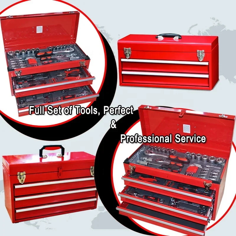 High quality metal tool box kids real set